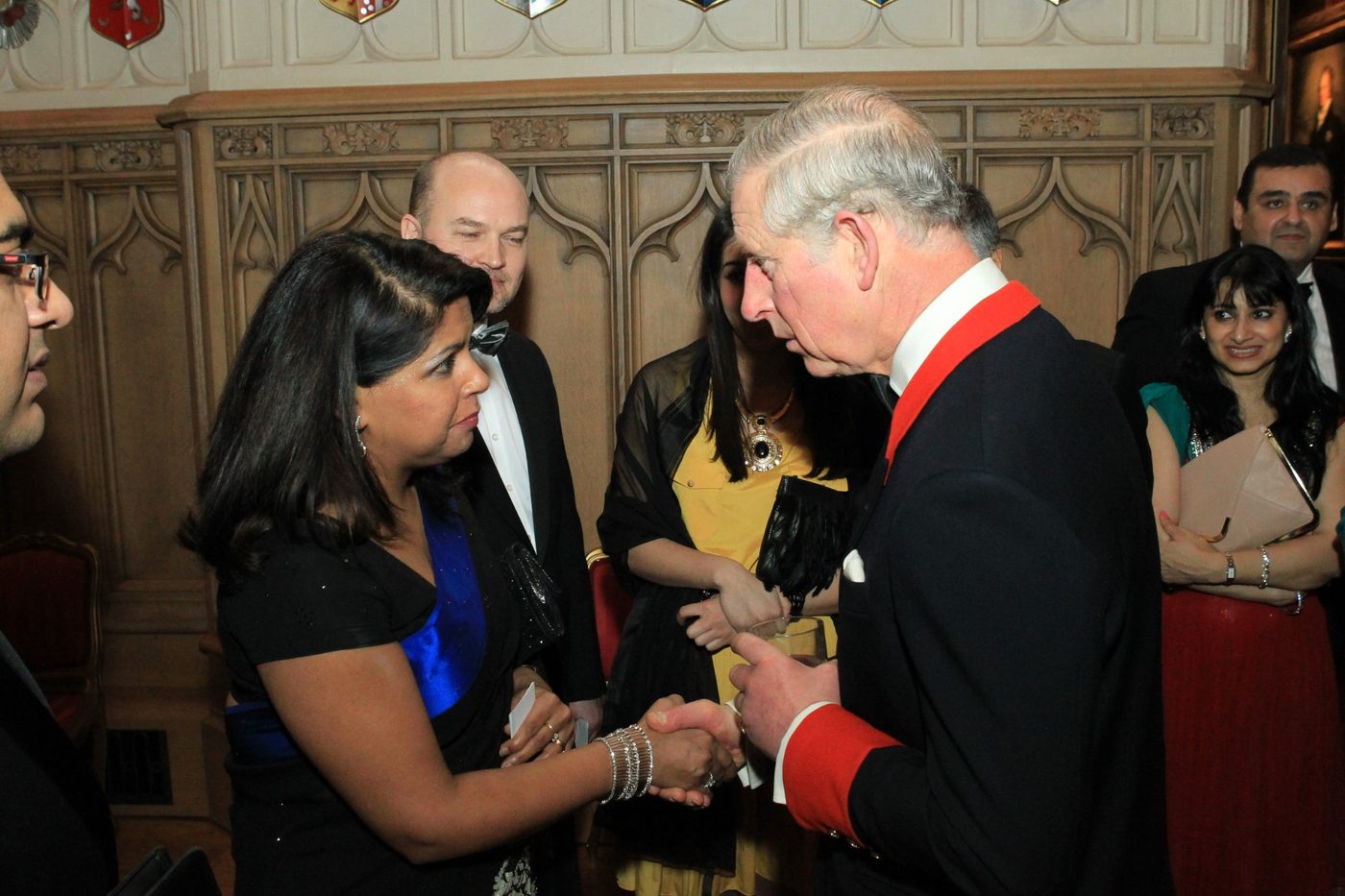 Seema Sharma meeting King Charles, founder of the British Asian Trust, then Prince of Wales
